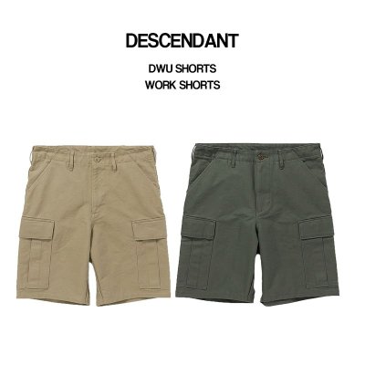 な*先様 DESCENDANT 20ss DWU WORK SHORTS TSU日本代購DESCENDANT 20SS DWU SHORTS WORK SHORTS 短褲