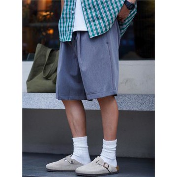 【限時往季3折】垂感TR混紡廓形寬松涼感西褲日系短褲抗皺cityboy