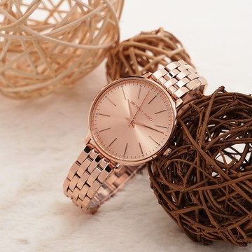 Michael Kors Pyper 紐約時尚女錶 新春開運 送禮首選-玫瑰金/38mm MK3897