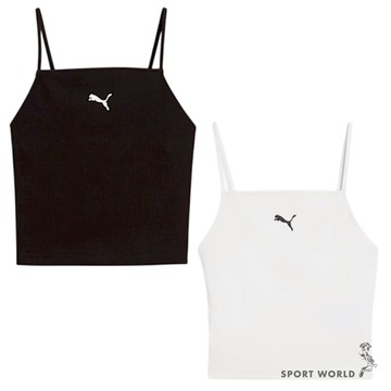 Puma 短版背心 女裝 細肩帶 緊身 黑/白【運動世界】62977101/62977102