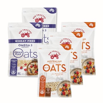 原粒x奇亞籽& 亞麻籽(含Omega 3) 燕麥片-5包組