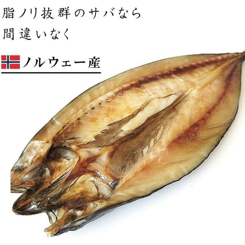 ノルウェー産 一夜干し 鯖（サバ） 開き 320g前後×3枚 あま塩 大サイズ サバ 干物 干し魚 肉厚 さば 鯖