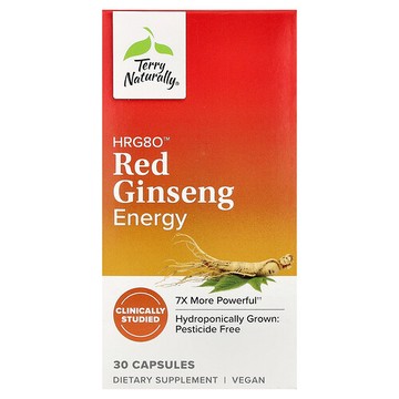 Terry Naturally, HRG80™ 紅參能量幫助，30 粒膠囊（每粒膠囊 200 毫克）