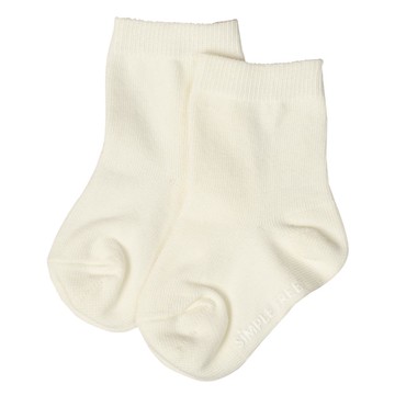 akachan honpo - 襪子-素面-米白色 (9~14cm)