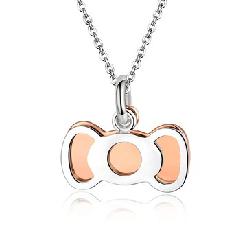 項鍊．白鋼．可戴著洗澡．蝴蝶結．客製刻字．送閨蜜