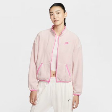 NIKE 外套 女 運動立領外套 AS W NSW CLUB FLC LSE CZY TRK 粉 HV2731667(2S4624)