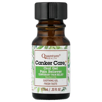 Quantum Health, 潰瘍護理+，口腔凝膠鎮痛劑，0.33 液量盎司（9.7 毫升）