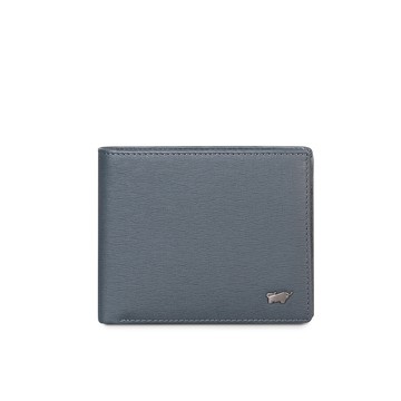 BRAUN BUFFEL 台灣總代理 瓦拉頓-TW 8卡中間翻零錢袋皮夾-深藍色/BF537-318-MAR