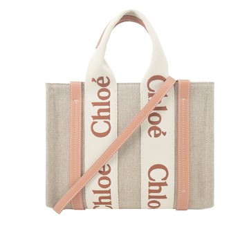 Chloe Woody tote bag 新款帆布兩用托特包(小號/木澄)