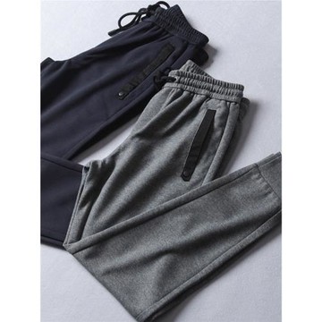 老李力薦 客供雙面平紋面料男士純色運動休閑褲收口衛褲