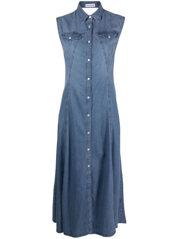 Pinko `Ostacoli` Long Denim Dress