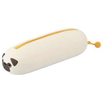 日本LIHIT A-7781 矽膠橫式筆筒/鉛筆盒(多款)灰貓