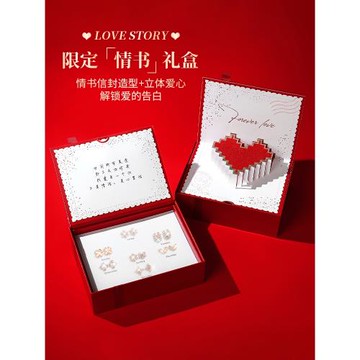 一周七天耳釘女純銀耳環耳飾999足銀套裝生日禮物送女友禮盒套裝