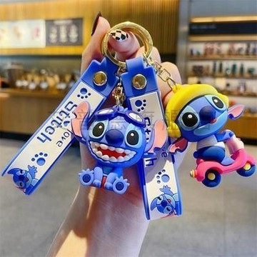 潮牌 鑰匙扣 飾品 禮品 新款史迪仔鑰匙扣 可愛公仔情侶鑰匙鏈 車鑰匙掛飾 書包掛件 禮物 書包掛件 包包掛飾配飾