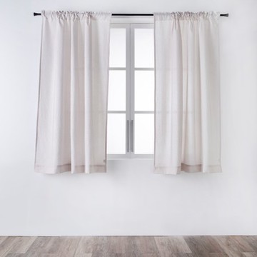 奧可利皺紗半腰窗簾270x165cm 彌月咖