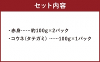 馬刺し セット  赤身 約200g、コウネ (タテガミ) 約100g 計約300g 馬肉