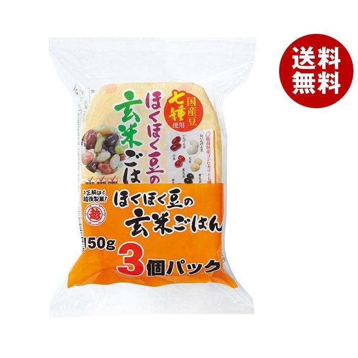 越後製菓 ほくほく豆の玄米ごはん 3食パック (150g×3個)×4個入×(2ケース)｜ 送料無料