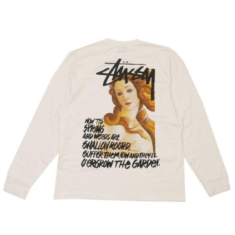 新品 ステューシー STUSSY Spring Weeds Pig Dyed L/S Tee ロンティー 長袖Tシャツ ストックロゴ NATURAL  ナチュラル 420000481050 TOPS | LINEブランドカタログ