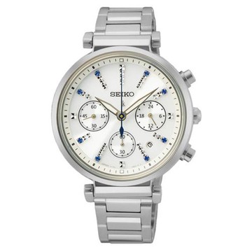 SEIKO精工 LUKIA【限量】優雅太陽能計時腕錶 V175-0DY0U/SSC901J1