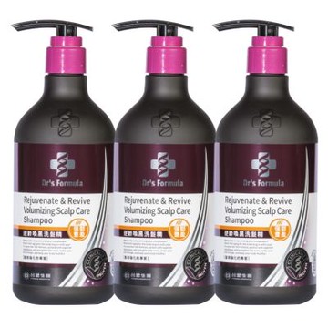 《台塑生醫》Dr’s Formula逆齡喚黑洗髮精(強韌豐盈款)580g*3入
