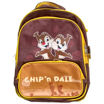 CHIP 'N' DALE 奇奇蒂蒂 迪士尼休閒背包 尼龍 塑膠  咖啡色  38 x 30 x 16cm