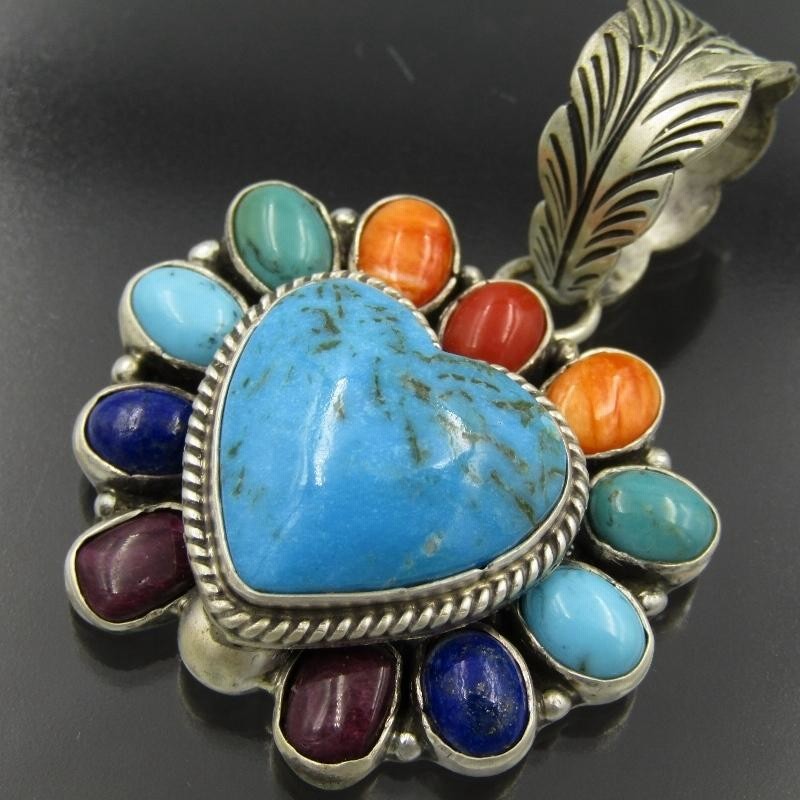 【18％OFF】 Geraldine 良品 James クラスター ハート ペンダント ナバホ族 アクセサリー