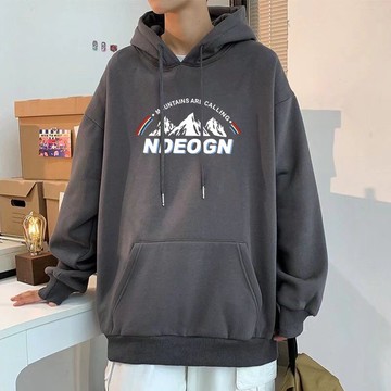 臺灣出貨 套頭式連帽長袖上衣 男女休閒款 刷毛加絨款 休閒印花 日常連帽穿搭 大碼M-8XL 學生上課百搭連帽上衣 DV