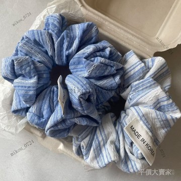 🎇免運特價✨丸子頭條紋大腸髮圈網紅2024新款高馬尾頭繩女紮頭髮皮筋頭飾髮繩#免運