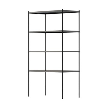 【dayneeds】極致工藝 120X60X210cm 四層鐵板架/二色可選黑色