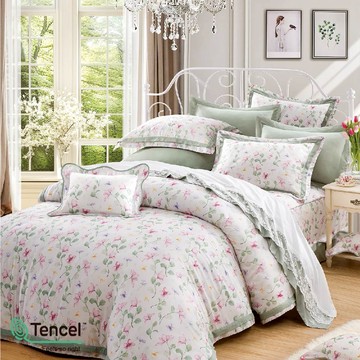 兩用被床包組/夢幻天絲LF纖維/2436春日