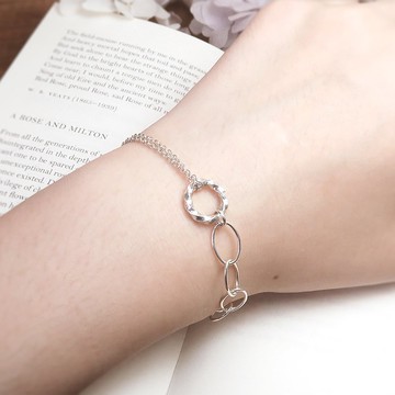 方扭甜圈 925純銀手鍊 品牌19週年紀念款 女生手鍊