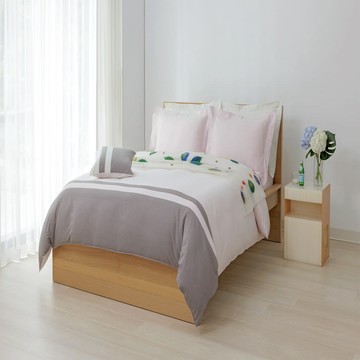 【台中店-mayu+】日本設計極簡線條雙人全套床組-A111