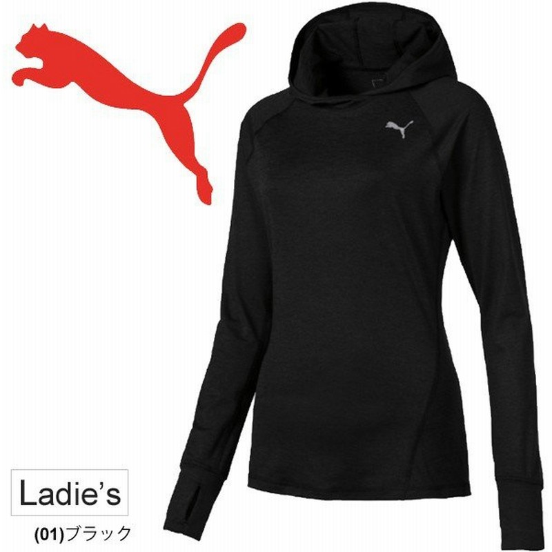 Tシャツ 長袖 レディース プーマ Puma イグナイト フーディ 長袖シャツ スポーツウェア ランニング トレーニング フィットネス 運動 ブラック 黒 通販 Lineポイント最大0 5 Get Lineショッピング