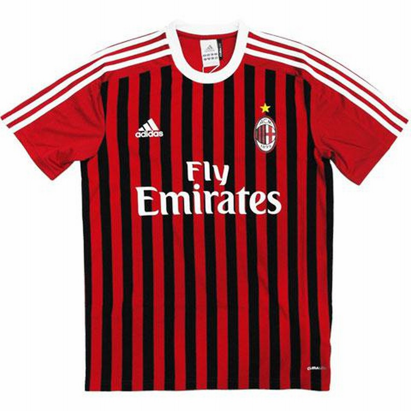 adidas アディダス サッカー Tシャツ ストライプ ACミラン