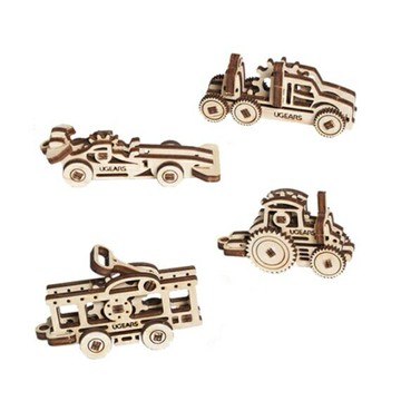 Ugears手癢系列 Fidget - 手癢車車組來自烏克蘭.橡皮筋動力.機械驚奇 ! 科學玩具