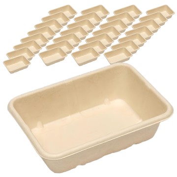 方單格植纖盒 185口徑蓋 25號 650ml  環保餐盒 外帶餐盒  50個  6條