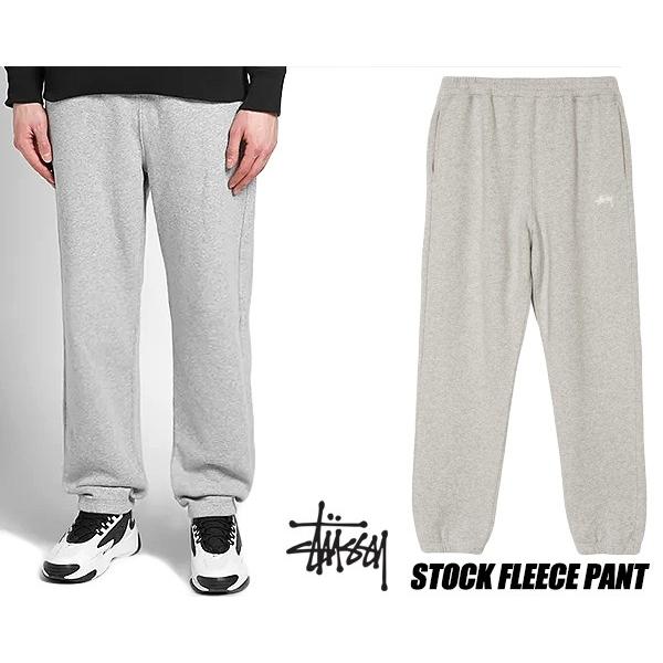 ステューシー フリースパンツ STUSSY STOCK FLEECE PANT GREY HEATHER