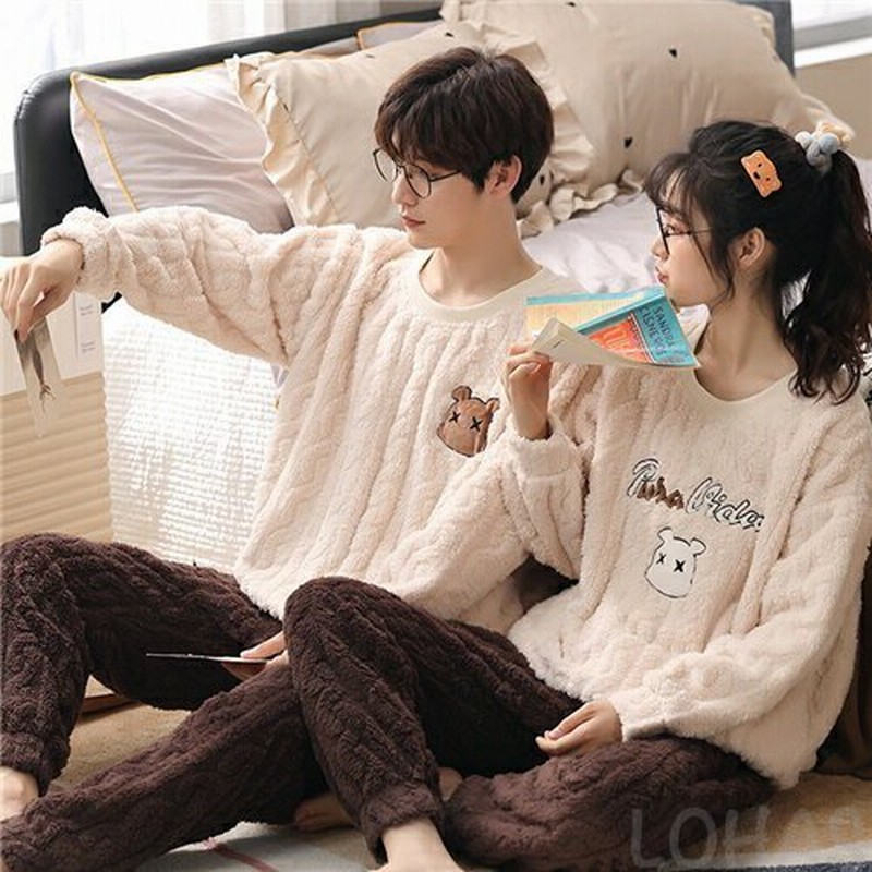 ペア パジャマ 冬 もこもこ カップル ペア ルームウェア セット 長袖 ペアパジャマ モコモコ メンズ ペアパジャマ カップル 秋冬 結婚祝い プレゼント 通販 Lineポイント最大0 5 Get Lineショッピング