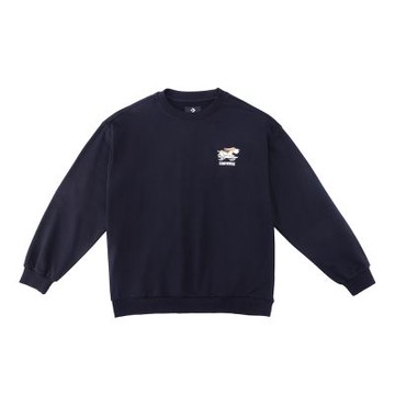 Converse Pet Graphic Crew Fleece Top 長袖 男女款 黑色 狗狗 UCJ420-GHM