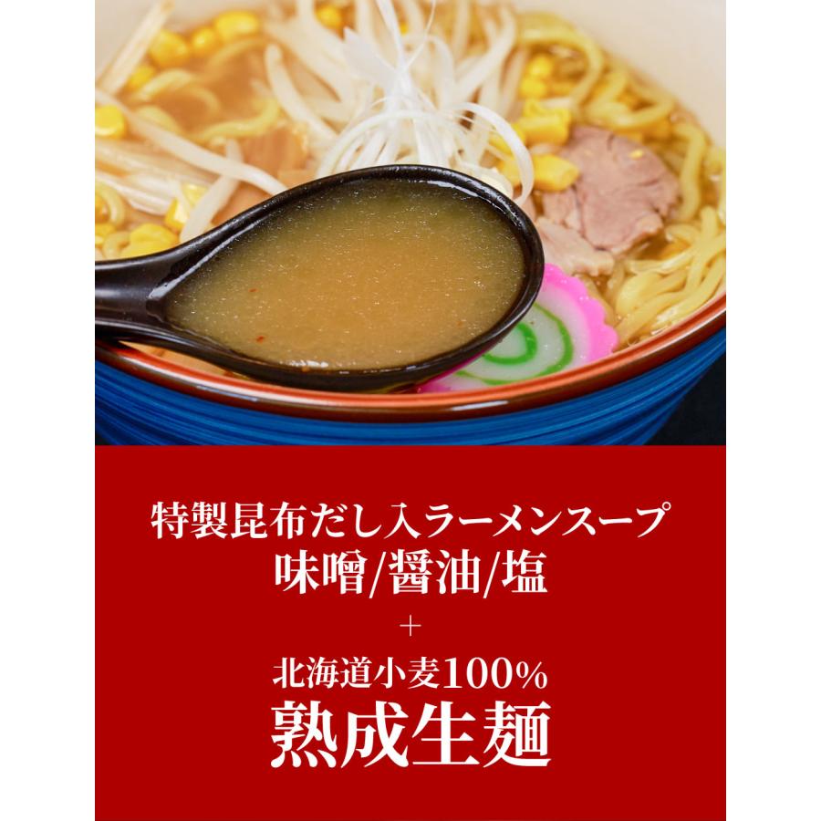 メール便 送料無料 北海道ラーメン 北海道産小麦使用 生ラーメン みそ（味噌）しょうゆ（醤油）しお（塩）生麺5食入 お歳暮 御歳暮 クリスマス