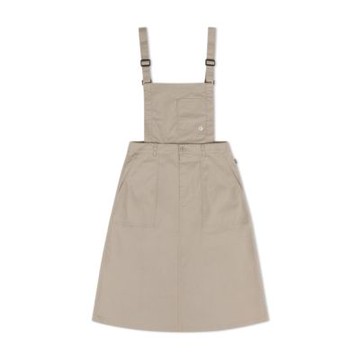 CONVERSE RIPSTOP BIB DRESS VINTAGE CARGO 吊帶裙 女 卡其色-WCH677-X9V
