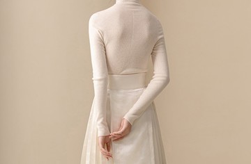 新中式 秋冬羊毛針織衫半高領修身內搭打底毛衣