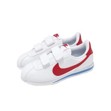 Nike 休閒鞋 Cortez PS 中童 阿甘鞋 童鞋 白 紅 魔鬼氈  IQ7636-101