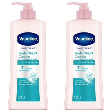 Vaseline 凡士林 涼感水潤透亮潤膚露 320ml 保濕 亮白 清爽不黏膩  2瓶