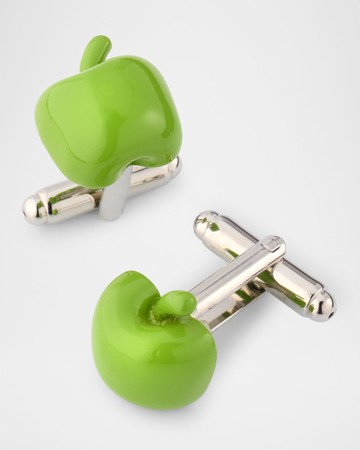 Men's Green Apple Cufflinks