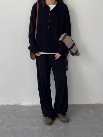 3rd 三天堂silk cashmere真絲羊絨絲滑針織褲 薄款