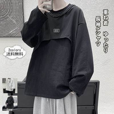 長袖tシャツ メンズ ロングtシャツ インナー 重ね着 ストリート系 トップス カジュアル ゆったり 柔らかい 21年秋新作 通販 Lineポイント最大get Lineショッピング