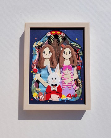 紙工藝相框（分層）：祝賀主題。