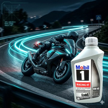 《油工坊》【整箱12罐免運】MOBIL 1 RACING 4T 10W40 全合成 SN MA2 MA 946ml