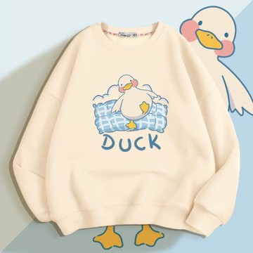 奶fufu的圓領衛衣女初中學生2023年新款春秋薄款甜美可愛少女外套